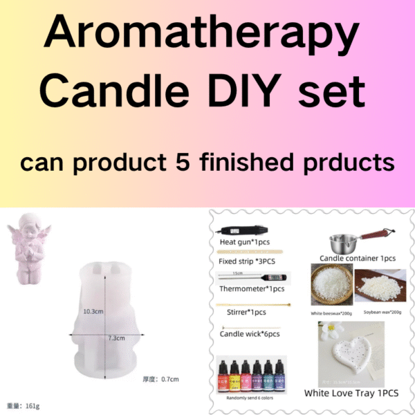 Candle making set with a full set of candle production products, soy candle wax set, suitable for children, beginners and adults, soy wax, dyes
