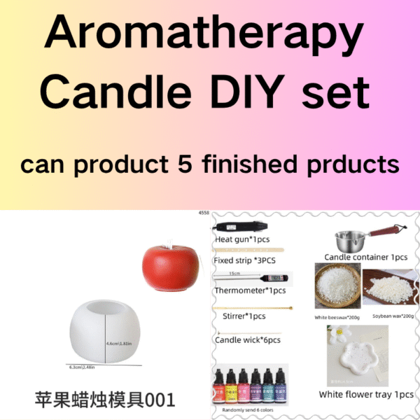 Candle making set with a full set of candle production products, soy candle wax set, suitable for children, beginners and adults, soy wax, dyes - Image 2