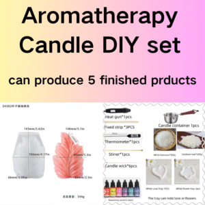 Candle making set with a full set of candle production products, soy candle wax set, suitable for children, beginners and adults, soy wax, dyes