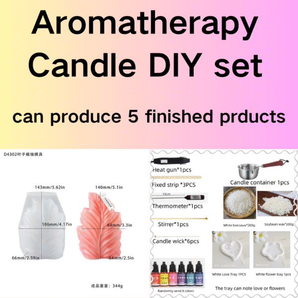 Candle making set with a full set of candle production products, soy candle wax set, suitable for children, beginners and adults, soy wax, dyes